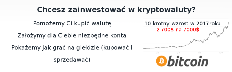 Pomoc w kupnie kryptowalut (Bitcoin, Ethereum)