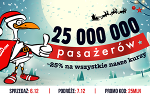 PolskiBus.com świętuje przewiezienie 25 000 000 Pasażerów